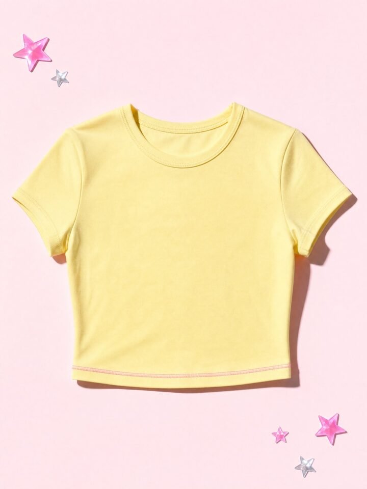 Butter Yellow Baby Tee in Butter Yellow