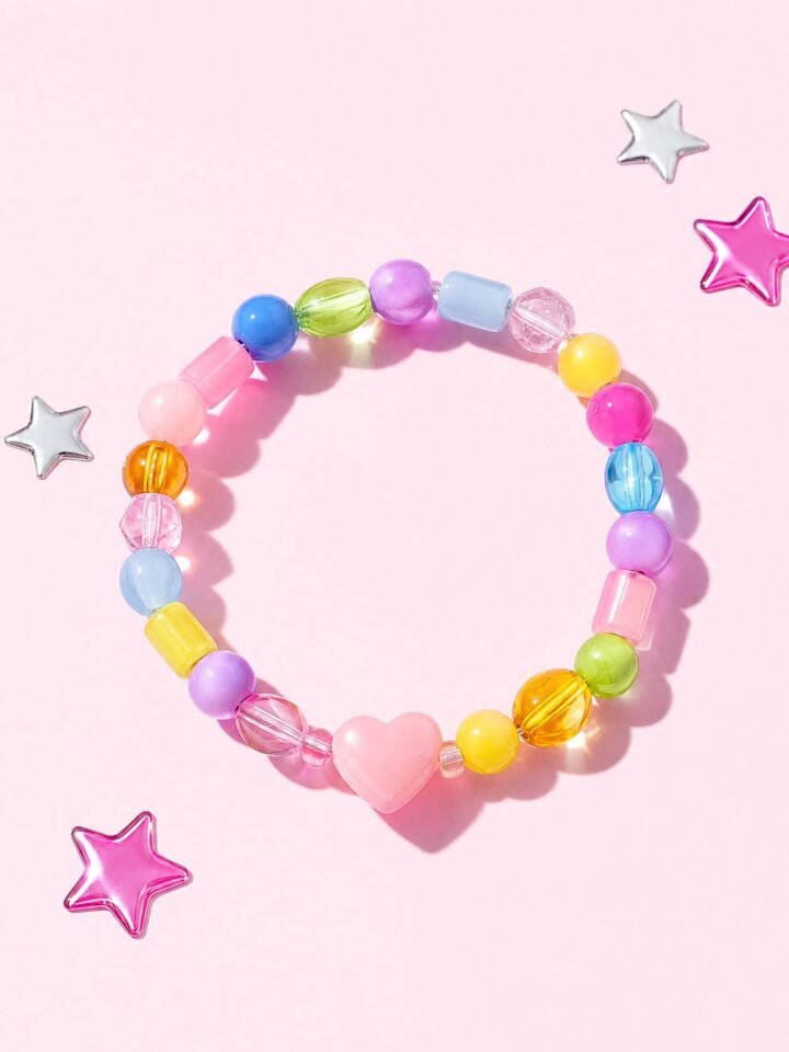 Candy Bead Stretch Bracelet in Multicolour