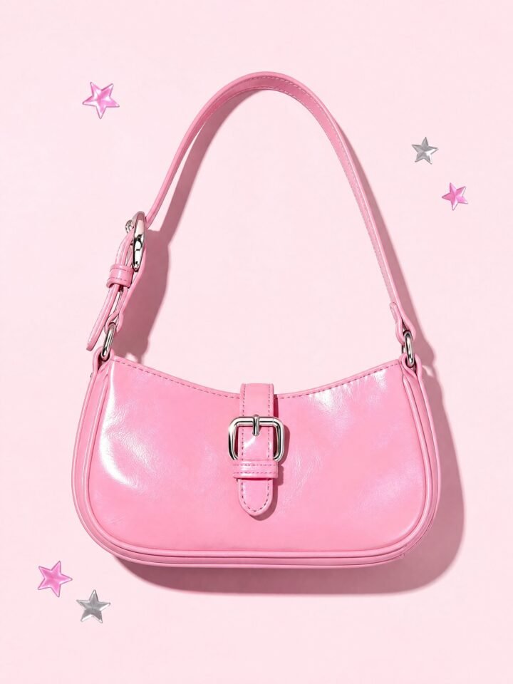 Mini Baguette Bag in Bubblegum Pink