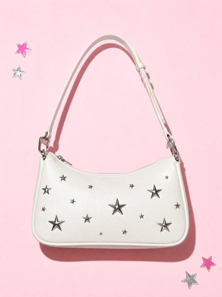 Star Stud Mini Bag in White