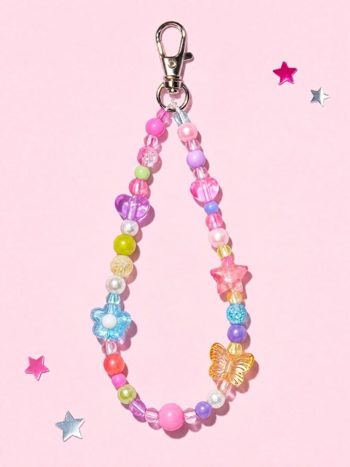 Bead Strap Bag Charm in Multicolour