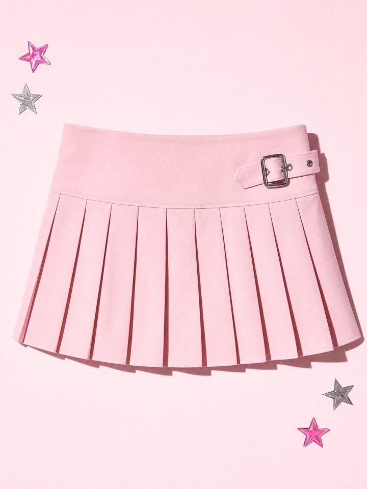 Baby Pink Pleat Mini in Baby Pink